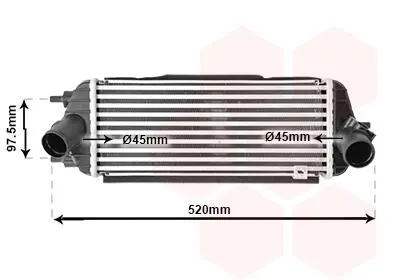 Интеркулер Sportage/IX35 1.7CRDi 09+ (выр-во) Van Wezel 83004281