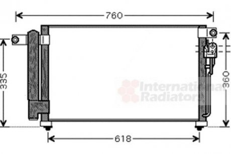 Радиатор кондиционера KIA RIO (выр-во) Van Wezel 83005081
