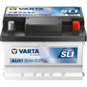 Акумулятор 12В 35Агод./520А AUXILIARY (R+) 212x175x140 B13 - монтажний фланець 10.5мм (додатковий) VARTA 535106052K262