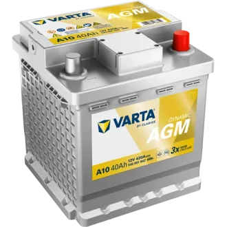Акумулятор 12В 40Агод./420А (EN) Dynamic AGM START&STOP AGM (R+) 175x175x190 B13 - монтажний фланець 10.5мм (пусковий/agm) VARTA 540901042K262