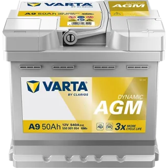 Акумулятор 12В 50Агод./540А (EN) Dynamic AGM START&STOP AGM (R+ стандартні клеми) 207x175x190 B13 - монтажний фланець 10.5мм (пусковий/agm) VARTA 550901054K262
