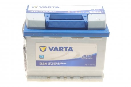 Акумуляторна батарея 60Ah/540A (242x175x190/+R/B13) Blue Dynamic D24 VARTA 560408054 3132