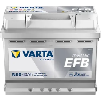 Акумулятор 12В 60Агод./640А (EN) Dynamic EFB START&STOP EFB (R+ стандартні клеми) 242x175x190 B13 - монтажний фланець 10.5мм (пусковий/efb) VARTA 560500064K262
