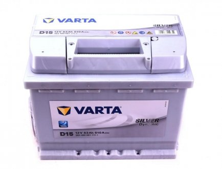 Акумуляторна батарея 63Ah/610A (242x175x190/+R/B13) Silver Dynamic D15 VARTA 563400061 3162