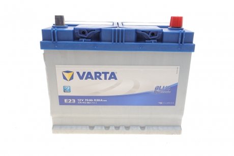 Аккумуляторная батарея 70Ah/630A (261x175x220/+R/B01) Blue Dynamic E23 Азия VARTA 570412063 3132 (фото 1)