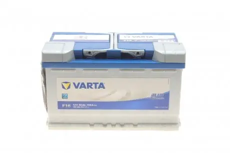 Акумуляторна батарея 80Ah/740A (315x175x190/+R/B13) Blue Dynamic F16 580400074 3132 VARTA 5804000743132