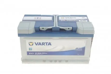 Акумуляторна батарея 80Ah/740A (315x175x175/+R/B13) Blue Dynamic F17 580406074 3132 VARTA 5804060743132