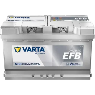 Акумулятор 12В 80Агод./800А (EN) Dynamic EFB START&STOP EFB (R+) 315x175x190 B13 - монтажний фланець 10.5мм VARTA 580500080K262