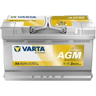 Акумулятор 12В 80Агод./800А (EN) Dynamic AGM START&STOP AGM (R+) 315x175x190 B13 - монтажний фланець 10.5мм VARTA 580901080K262