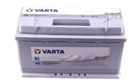 Акумуляторна батарея 100Ah/830A (353x175x190/+R/B13) Silver Dynamic H3 VARTA 600402083 3162