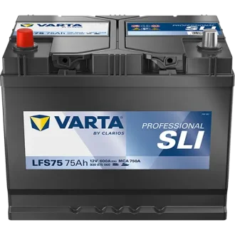 Акумулятор 12В 75Агод./600А (EN) PROFESSIONALl STARTER SLI (L+) 260x175x225 B01 - монтажний фланець 10.5мм (пусковий) VARTA 930075060K312