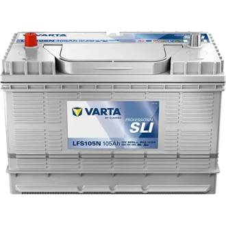 Акумулятор 12В 105Агод. (EN) PROFESSIONALl STARTER SLI R+ 330x172x240мм, B01 - монтажний фланець 10.5мм пусковий VARTA 930105080K312