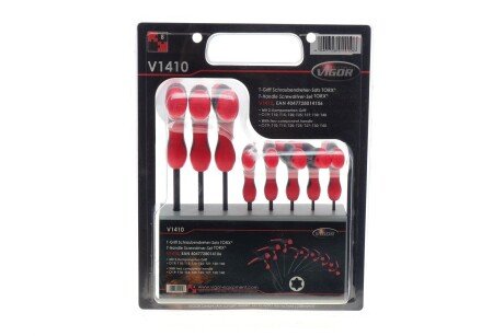Набір викруток (8 шт.) (Torx з Т-образною рукояткою) VIGOR V1410