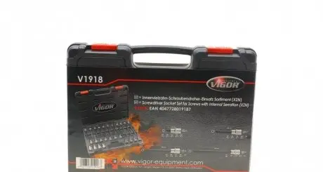 Набор бит 6-гранных 1/2" (26шт) (M5-M16) (XZN) VIGOR V1918