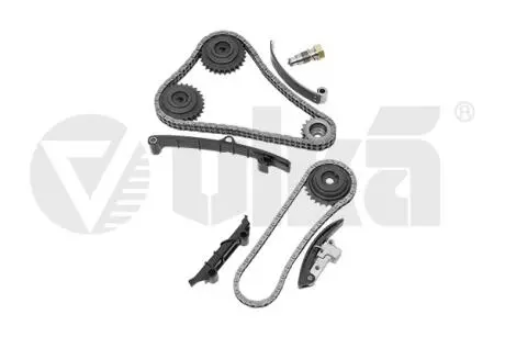 Комплект цепи ГРМ с планками и звездочками 2,8/2,9 VW Golf (92-99),Passat (91-97),T4 (96-00) Vika 11091800201