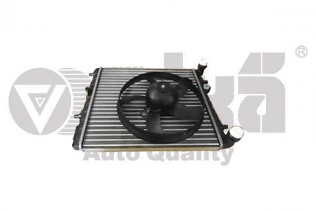 Радіатор з вентилятором охолодження Skoda Fabia (99-08,08-14),Rapid (12-),Roomster (06-15)/VW Polo (01-09)/Seat Ibiza (07-11,11-) Vika 11210140801 (фото 1)