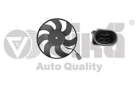 Вентилятор радіатора 150W (малий) Skoda Fabia (06-14),Octavia (04-13)/VW Golf (97-05,07-14)/Seat Ibiza (02-09) Vika 99590332401