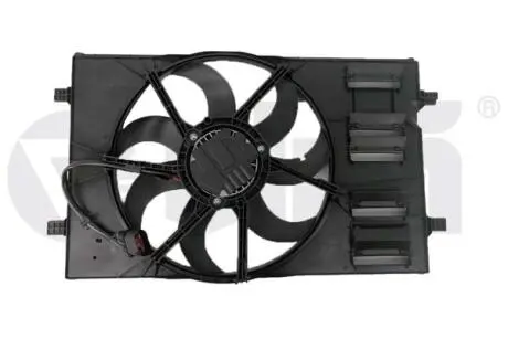Вентилятор радиатора 400W c диффузором Skoda Superb (15-)/VW Golf (13-17), Passat (15-)/Audi A3 (13-16)/Seat Leon (13-17) Vika 99591784601