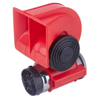 Сигнал пов. равлик Nautilus 12V із компр. 2 тона червоний VITOL CA-1405