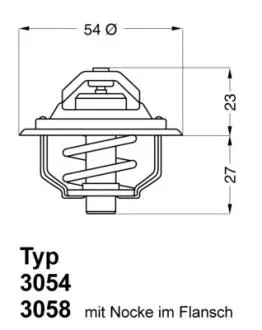 A_Термостат Opel Ascona B Commodore C Kadett D Manta B Rekord E - знято з виробництва WAHLER 305487D50