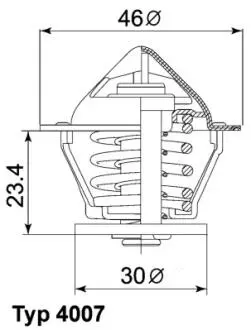 Термостат системы охлаждения WAHLER 400780D