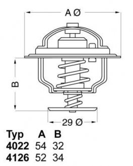 Термостат системы охлаждения WAHLER 402282D1 (фото 1)