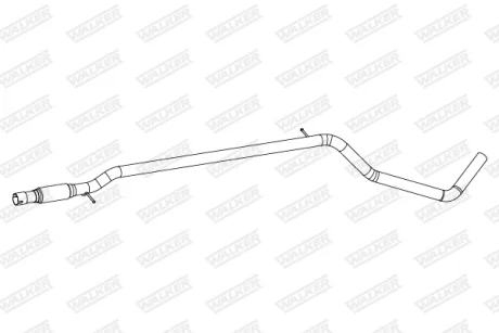 Вихлопна труба середн (довжина:2300мм) FIAT PANDA 1.2/1.2LPG 02.12- WALKER 10861