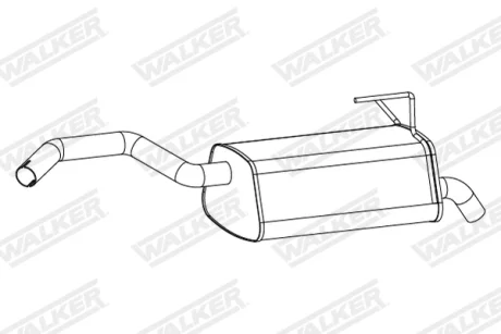 Глушник вихлопної системи задній FIAT PANDA 1.2/1.2LPG 02.12- WALKER 24411