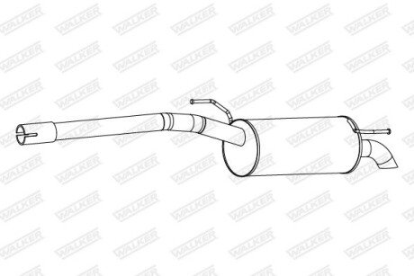 Глушник вихлопної системи задній WALKER 25299