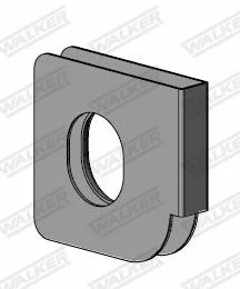 Елемент кріплення випускної системи SKODA OCTAVIA II, YETI, VW EOS, GOLF PLUS V, GOLF V, GOLF VI, PASSAT B6, PASSAT B7, SCIROCCO III 1.4 05.07-11.17 WALKER 81892