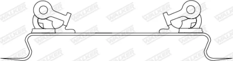 Кронштейн крепления глушителя Renault Master III 2.3dCi 10- (спереди) WALKER 83521