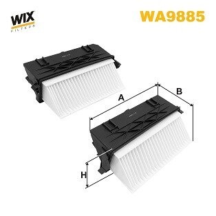 Фільтр повітряний MB E-class (W212/A207/C207)/ GLK (X204) 350CDI (R) WIX FILTERS WA9885