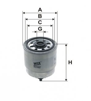 Фильтр топливный Hyundai Accent II, Getz, Matrix (выр-во -FILTERS) WIX FILTERS WF8361 (фото 1)