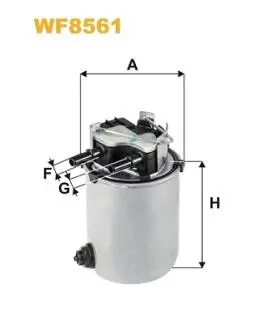 Паливний фільтр NISSAN QASHQAI II, X-TRAIL III, RENAULT KADJAR, KOLEOS II 1.5D/1.6D/2.0D 11.13- WIX FILTERS WF8561
