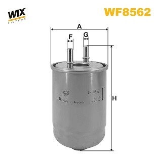 Фильтр топливный RENAULT MEGANE III, SCENIC III 1.5 DCI 12- (выр-во WIX-FILTERS) WIX FILTERS WF8562