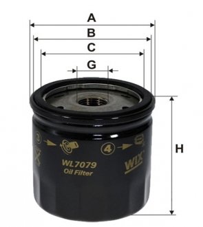 Фільтр масляний двигуна FIAT OP534/ (вир-во -FILTERS) WIX FILTERS WL7079 (фото 1)