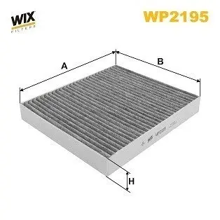 Фільтр салону KIA OPTIMA IV 15- вугільний WIX FILTERS WP2195