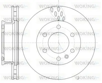 Тормозной диск перед. Crafter/W906/W907 (06-21) WOKING D61034.10