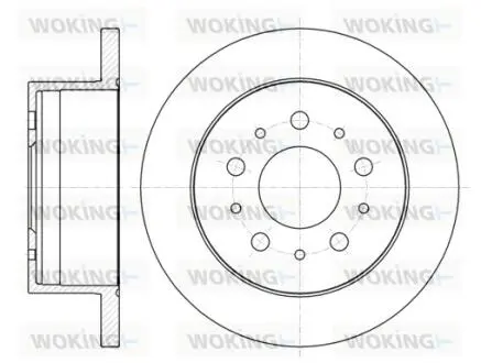 Диск тормозной задн. (Remsa) (кратно 2 шт.) PSA Boxer Jumper Ducato 06> 11> (D61055.00) WOKING D6105500