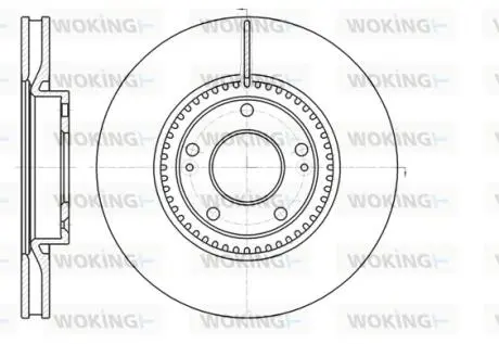Тормозной дискпередний вент. Hyundai I30 / Kia CeeD/ Cerato III 1.4-2.6 11 - (300x28) WOKING D61217.10