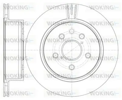 Диск тормозной задн. (Remsa) (кратно 2 шт.) Lexus GS 05> (D61255.10) WOKIN WOKING D6125510