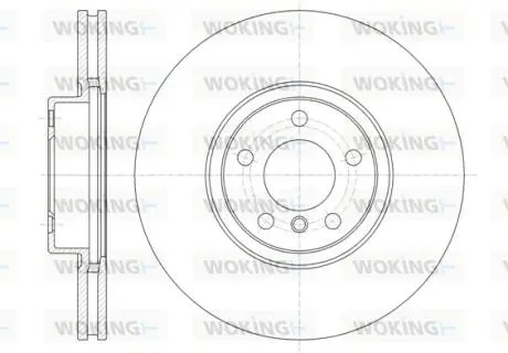 Тормозной диск перед. BMW X5 (E70/F15/F85) / X6 (E71-72/F16/F86) 07- (348x30) WOKING D61335.10