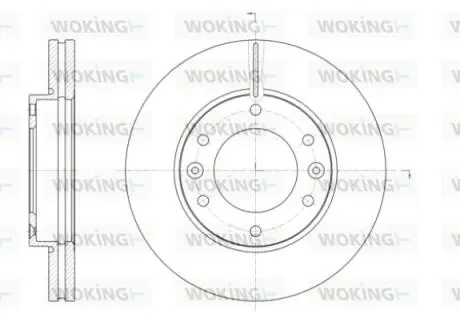 Гальмівний диск перед. H1/i800/iMax (07-21) WOKING D61396.10