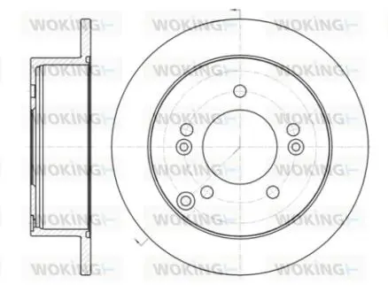 Диск тормозной задний (кратно 2) (Remsa) Hyundai Sonata NF Magentis / Tucs WOKING D6139900