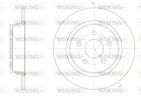 Тормозной диск зад. Transit Connect/Kuga/C-max 10- 1.0-2.0 WOKING D61459.00