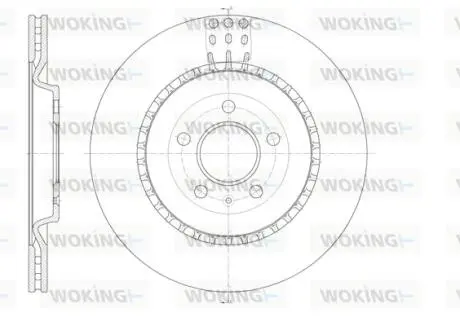 Гальмівний диск задн. A6/A8/A7/Q5/A4/A5/Q7/Touareg/A4/A6/Macan 14- WOKING D61492.10