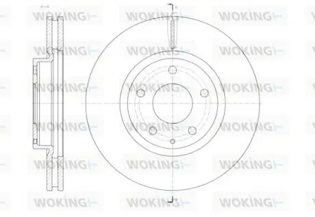 Тормозной диск пер.Mazda 6 /CX-5 2.0-2.5 12-17 (297x28) WOKING D61520.10