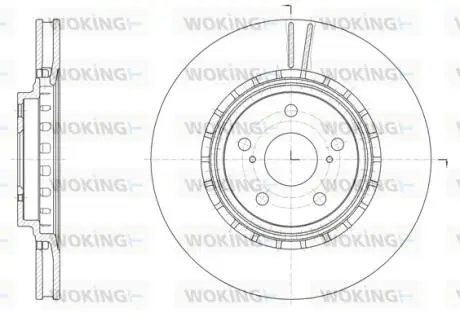 Диск тормозной передний (кратно 2) (Remsa) Toyota Rav4 12> / Lexus NX 14> WOKING D6154010