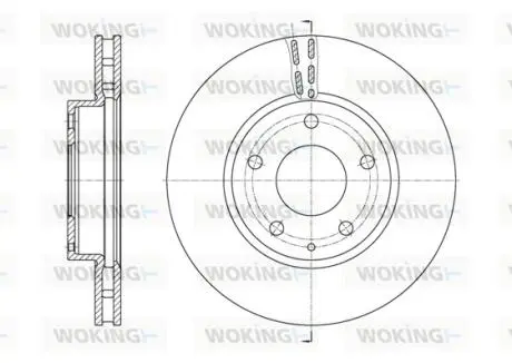 Диск тормозной перед. (Remsa) (кратно 2 шт.) Mazda 3 1,5i 1,6i 13>18 (D615 WOKING D6157310