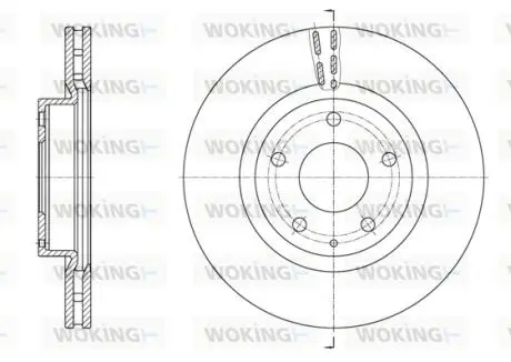 Диск тормозной перед. (Remsa) (кратно 2 шт.) Mazda 3 III CX-3 15> (D61574. WOKING D6157410